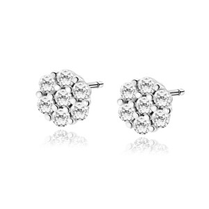 Cercei argint cu pietre DiAmanti Z1805ER_W-DIA (Argint 925‰ 1 g.)